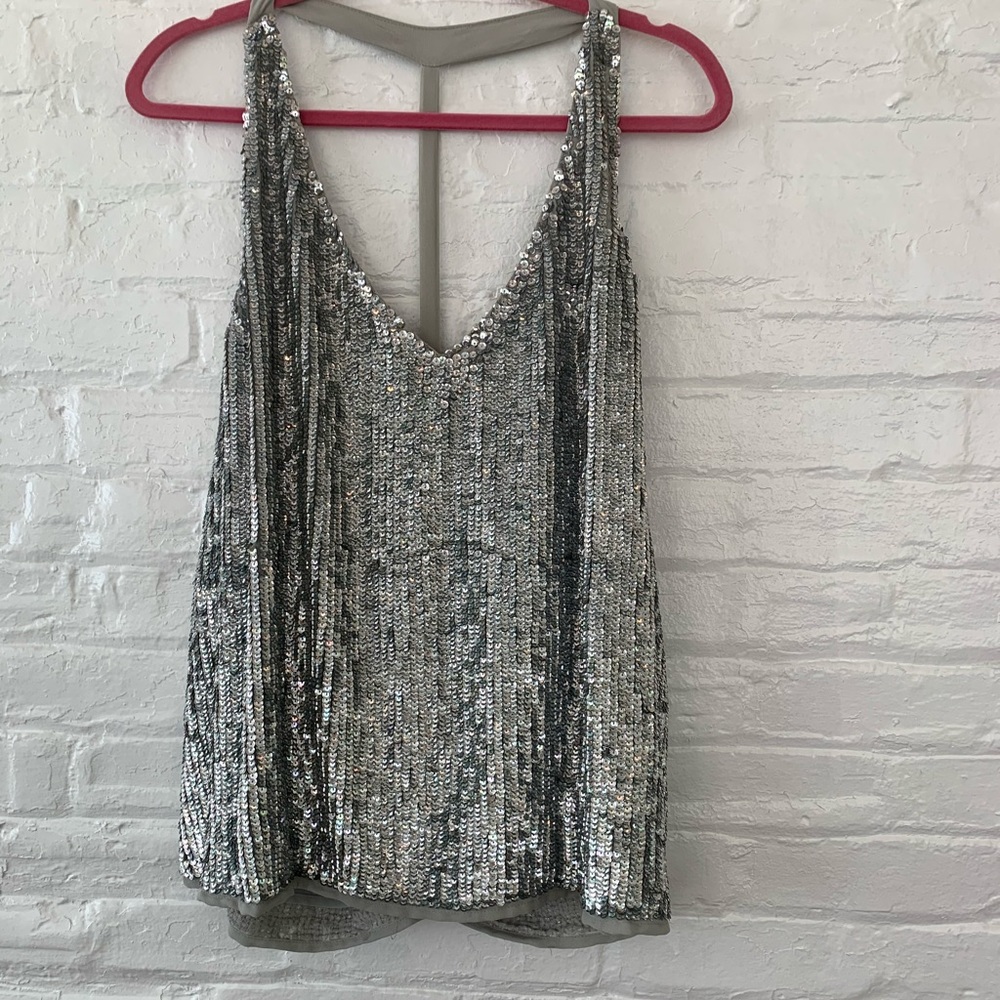ASOS silver sequin top - Picture 6 of 6